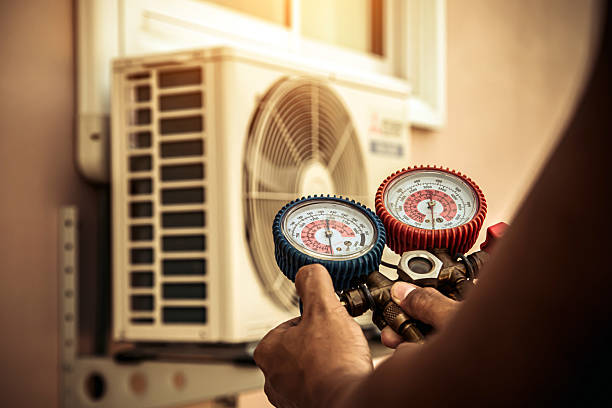 Professional Hvac technician working in Chase, PA